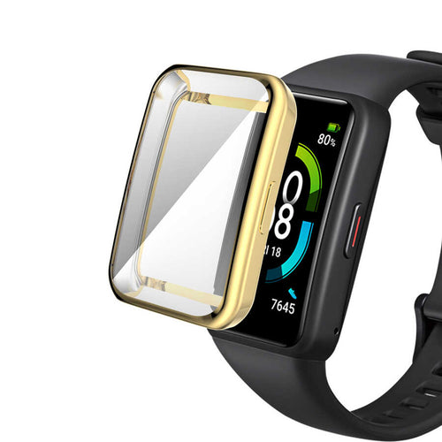 Huawei Band 7 Zore Watch Gard 09 Koruyucu Silikon - Gold