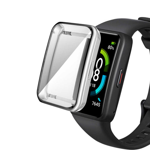 Huawei Band 7 Zore Watch Gard 09 Koruyucu Silikon - Gri