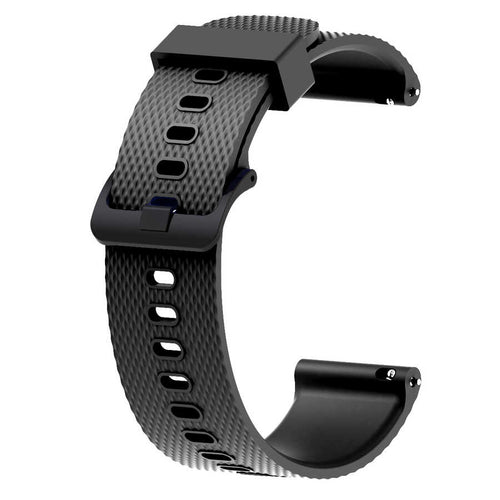Huawei GT2 42mm KRD-46 20mm Silikon Kordon - Siyah