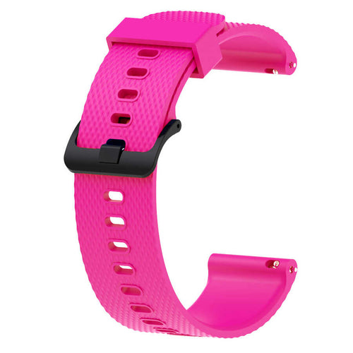 Huawei GT2 42mm KRD-46 20mm Silikon Kordon - Pembe Koyu