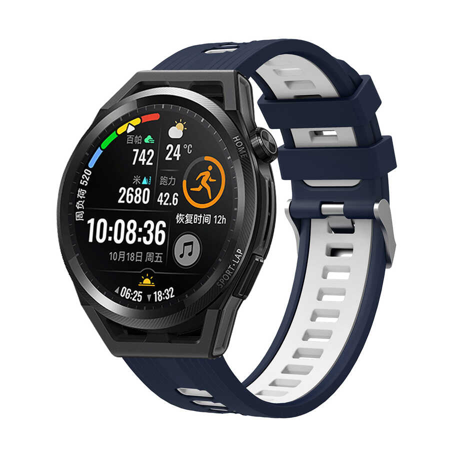 Huawei GT2 42mm KRD-55 Silikon Kordon - Lacivert