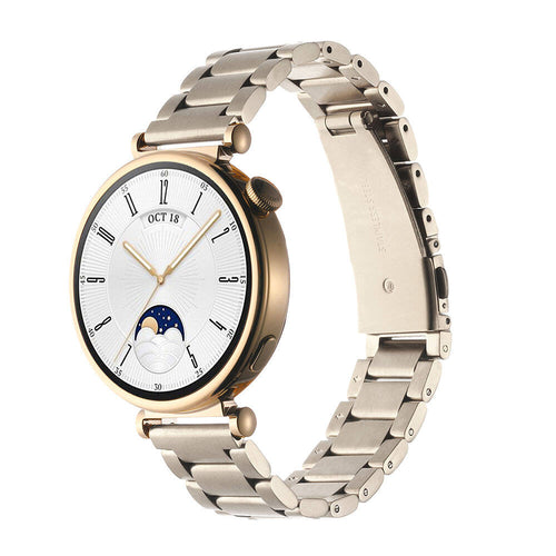 Huawei GT4 41mm Zore KRD-04 18mm Metal Kordon - Gümüş