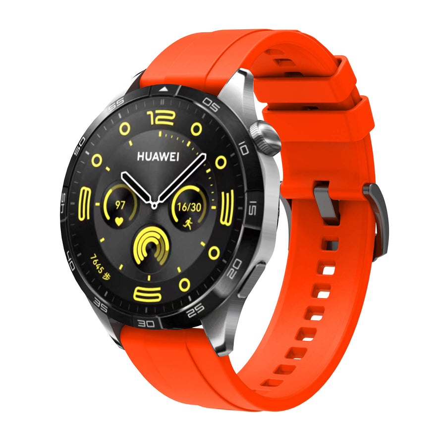Huawei GT4 41mm Zore KRD-95 22mm Silikon Kordon - Turuncu
