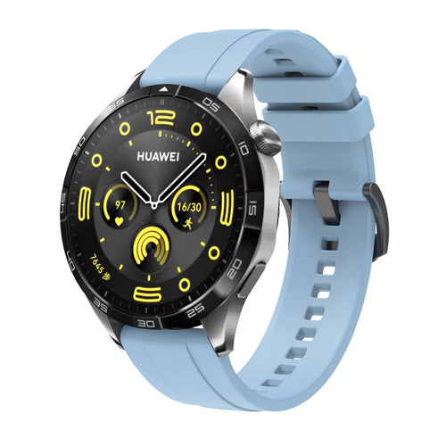Huawei GT4 41mm Zore KRD-95 22mm Silikon Kordon - Mavi Açık