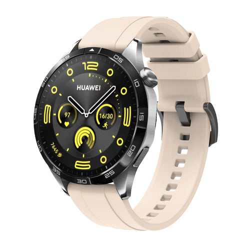 Huawei GT4 41mm Zore KRD-95 22mm Silikon Kordon - Starlight