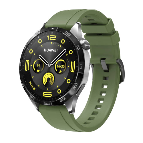 Huawei GT4 41mm Zore KRD-95 22mm Silikon Kordon - Yeşil