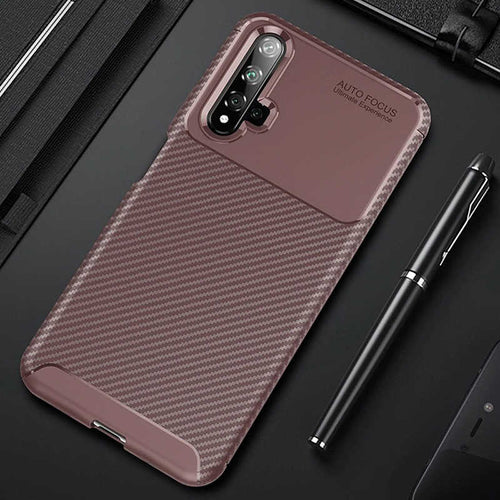 Huawei Honor 20 Kılıf Zore Negro Silikon Kılıf - Kahverengi