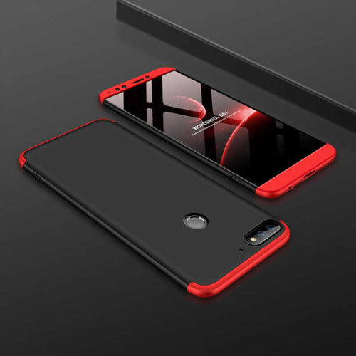 Huawei Y7 2018 Kılıf Zore Ays Kılıf - Siyah-Kırmızı