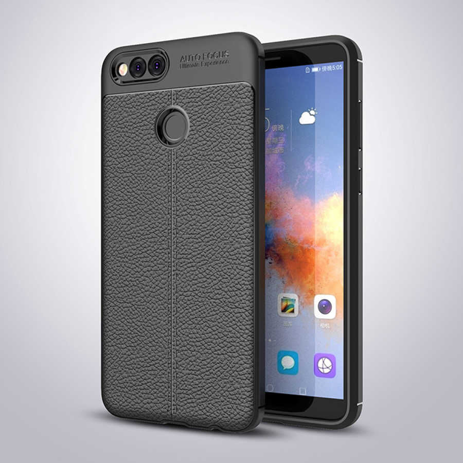 Huawei Honor 7X Kılıf Zore Niss Silikon Kılıf - Siyah