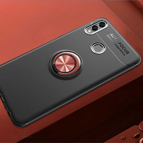 Huawei Honor 8C Kılıf Zore Ravel Silikon Kılıf - Siyah-Rose Gold