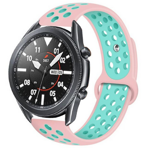 Huawei Honor Magic 2 46 mm KRD-02 Silikon Kordon - Pembe-Yeşil