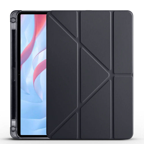 Huawei Honor Pad X8 Pro 11.5' Kılıf Zore Tri Folding Kalem Bölmeli Standlı Kılıf - Siyah