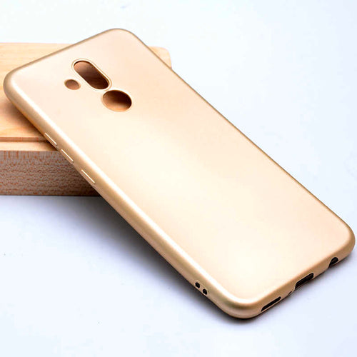 Huawei Mate 20 Lite Kılıf Zore Premier Silikon Kılıf - Gold