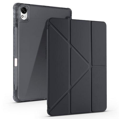 Huawei Matepad 11.5 2025 Kılıf Zore Tri Folding Kalem Bölmeli Standlı Kılıf - Siyah