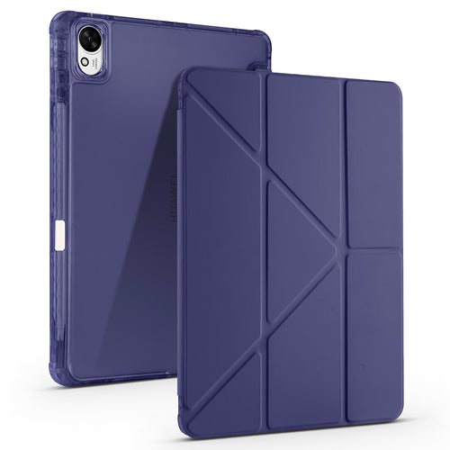 Huawei Matepad 11.5 2025 Kılıf Zore Tri Folding Kalem Bölmeli Standlı Kılıf - Lacivert