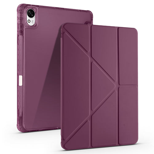 Huawei Matepad 11.5 2025 Kılıf Zore Tri Folding Kalem Bölmeli Standlı Kılıf - Koyu Mor
