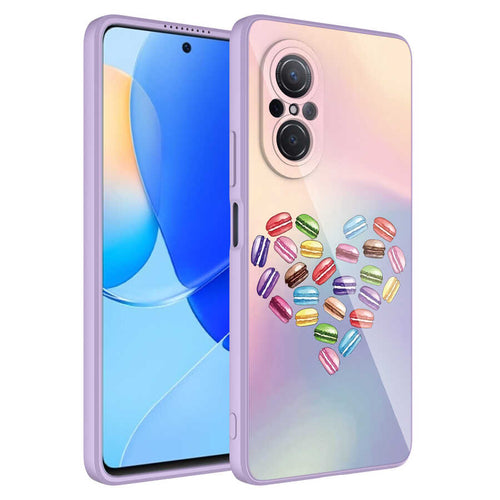 Huawei Nova 9 SE Kılıf Kamera Korumalı Desenli Sert Silikon Zore Epoksi Kılıf - NO1