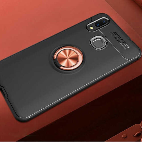 Huawei P Smart 2019 Kılıf Zore Ravel Silikon Kılıf - Siyah-Rose Gold