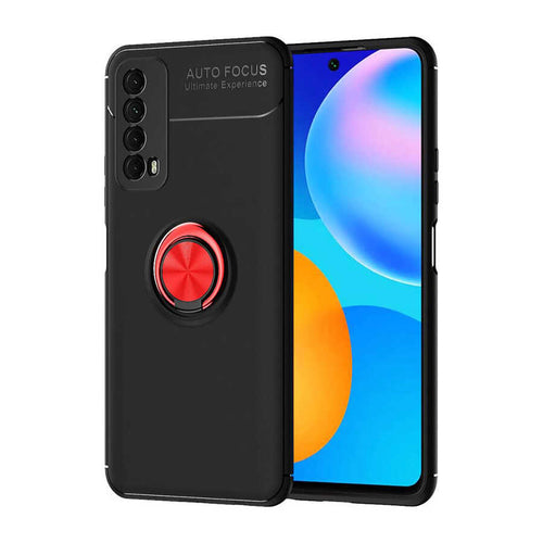 Huawei P Smart 2021 Kılıf Zore Ravel Silikon Kılıf - Siyah-Kırmızı