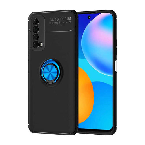 Huawei P Smart 2021 Kılıf Zore Ravel Silikon Kılıf - Siyah-Mavi