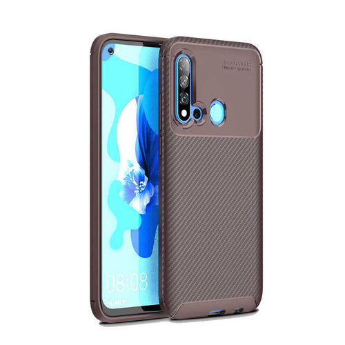 Huawei P20 Lite 2019 Kılıf Zore Negro Silikon Kılıf - Kahverengi
