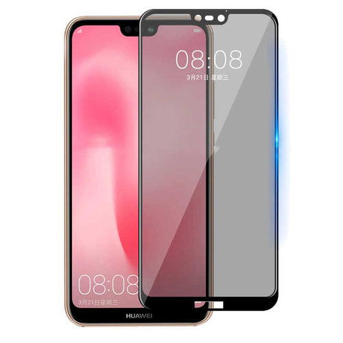 Huawei P20 Lite Zore New 5D Privacy Temperli Ekran Koruyucu - Siyah