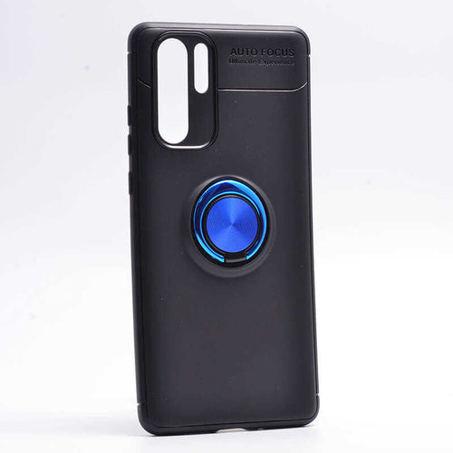 Huawei P30 Pro Kılıf Zore Ravel Silikon Kılıf - Siyah-Mavi