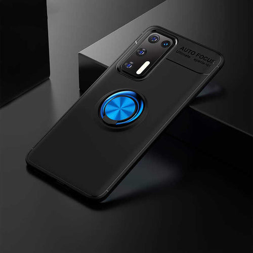 Huawei P40 Kılıf Zore Ravel Silikon Kılıf - Siyah-Mavi