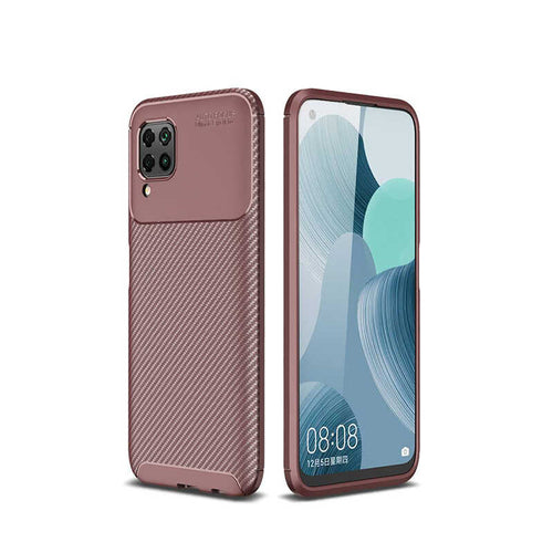 Huawei P40 Lite Kılıf Zore Negro Silikon Kılıf - Kahverengi