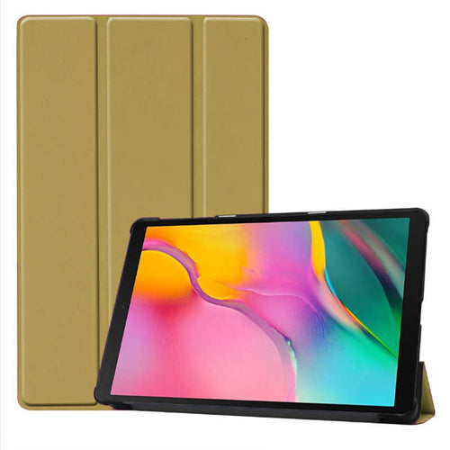 Huawei T3 10 inc Zore Smart Cover Standlı 1-1 Kılıf - Gold