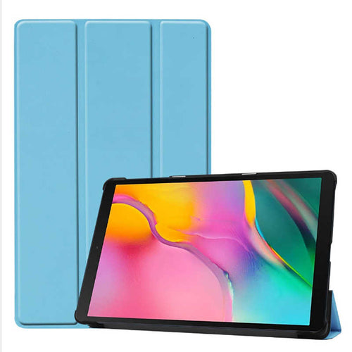 Huawei T3 10 inc Zore Smart Cover Standlı 1-1 Kılıf - Mavi