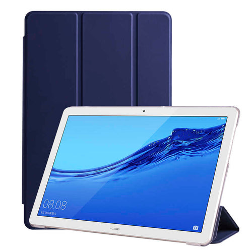 Huawei T5 10 inc Zore Smart Cover Standlı 1-1 Kılıf - Lacivert