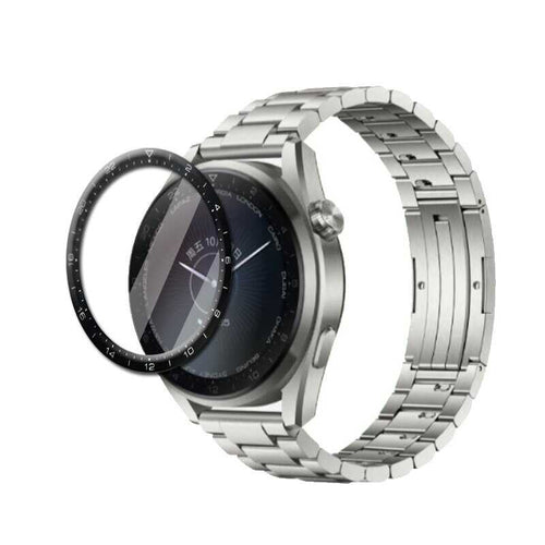 Huawei Watch 3 Pro Zore PMMA Pet Saat Ekran Koruyucu - Siyah