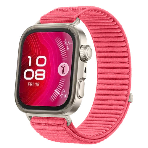 Huawei Watch Fit 4 Pro Zore KRD-144 Hasır Kordon - Kırmızı