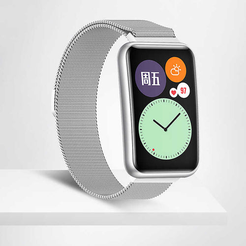 Huawei Watch Fit Metal Kordon Dönüştürücü - Gümüş