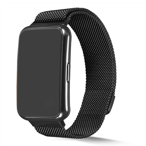 Huawei Watch Fit Zore KRD-01 Metal Kordon - Siyah