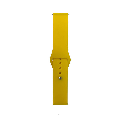 Huawei Watch GT 3 46mm Band Serisi 22mm Klasik Kordon Silikon Strap Kayış - Sarı