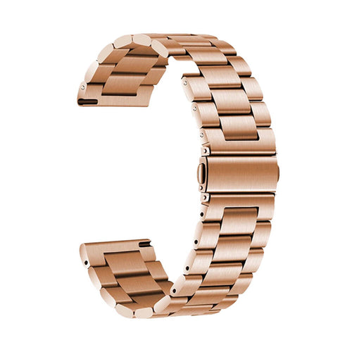 Huawei Watch GT 3 46mm Zore Band-04 22mm Metal Kordon - Rose Gold