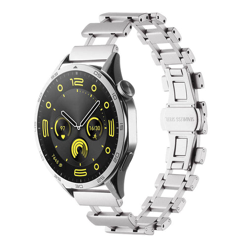Huawei Watch GT 3 46mm Zore KRD-96 22mm Metal Kordon - Gümüş