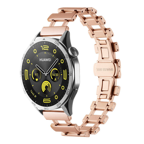Huawei Watch GT 3 46mm Zore KRD-96 22mm Metal Kordon - Rose Gold