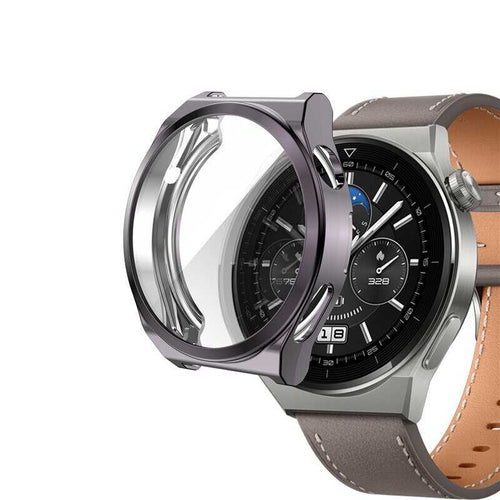 Huawei Watch GT 3 Pro 43mm Zore Watch Gard 02 Koruyucu Silikon - Gri