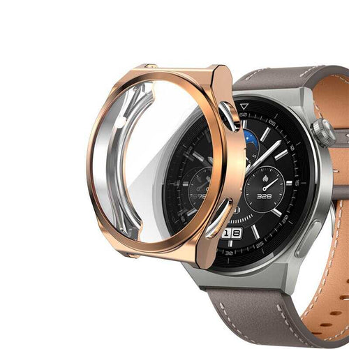 Huawei Watch GT 3 Pro 43mm Zore Watch Gard 02 Koruyucu Silikon - Rose Gold