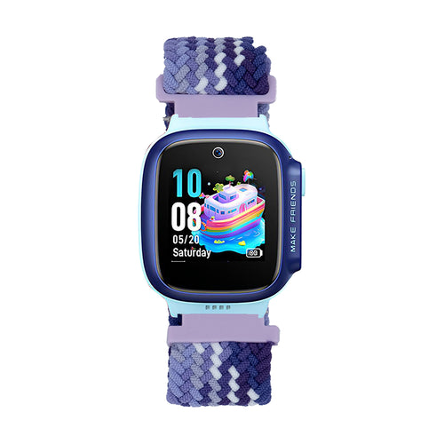 Huawei Watch GT 5 Pro 42mm Zore KRD-139 Çocuklara Özel Örgü Kordon - Mor