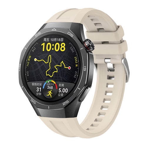 Huawei Watch GT 5 Pro 46mm Zore KRD-130 Silikon Kordon Strap Kayış - Starlight
