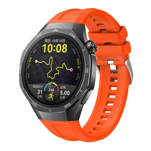Huawei Watch GT 5 Pro 46mm Zore KRD-130 Silikon Kordon Strap Kayış - Turuncu