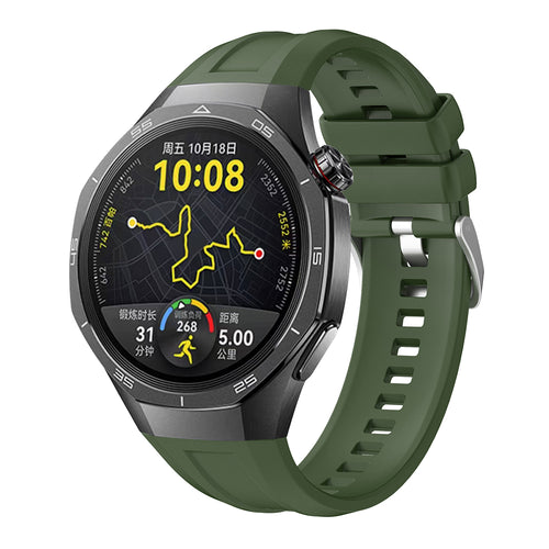 Huawei Watch GT 5 Pro 46mm Zore KRD-130 Silikon Kordon Strap Kayış - Yeşil