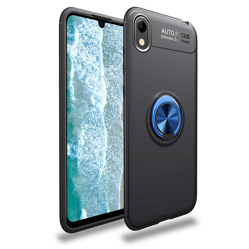 Huawei Y5 2019 Kılıf Zore Ravel Silikon Kılıf - Siyah-Mavi