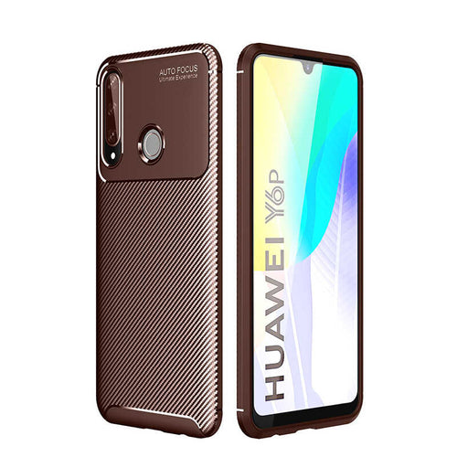 Huawei Y6P Kılıf Zore Negro Silikon Kılıf - Kahverengi