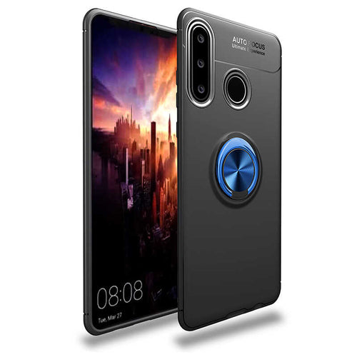 Huawei Y6P Kılıf Zore Ravel Silikon Kılıf - Siyah-Mavi