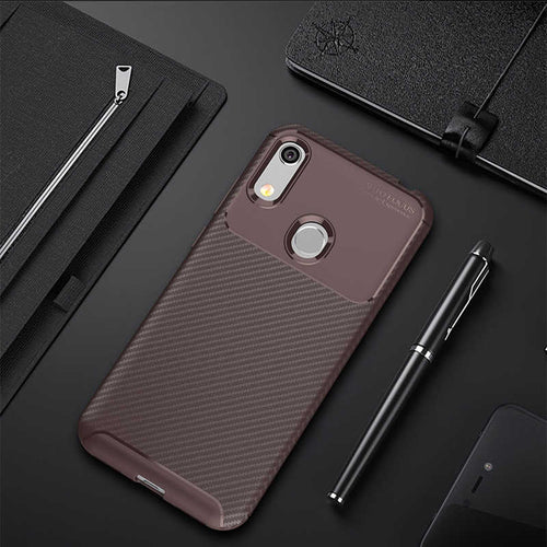 Huawei Y6S 2019 Kılıf Zore Negro Silikon Kılıf - Kahverengi
